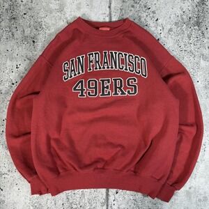 San Francisco 49ers Sweatshirt Mens M Red NFL Football Boys Crewneck Fleece